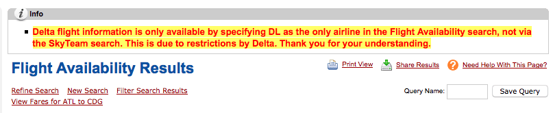 Expertflyer's Access to Delta Information is Back, Kinda, Sorta
