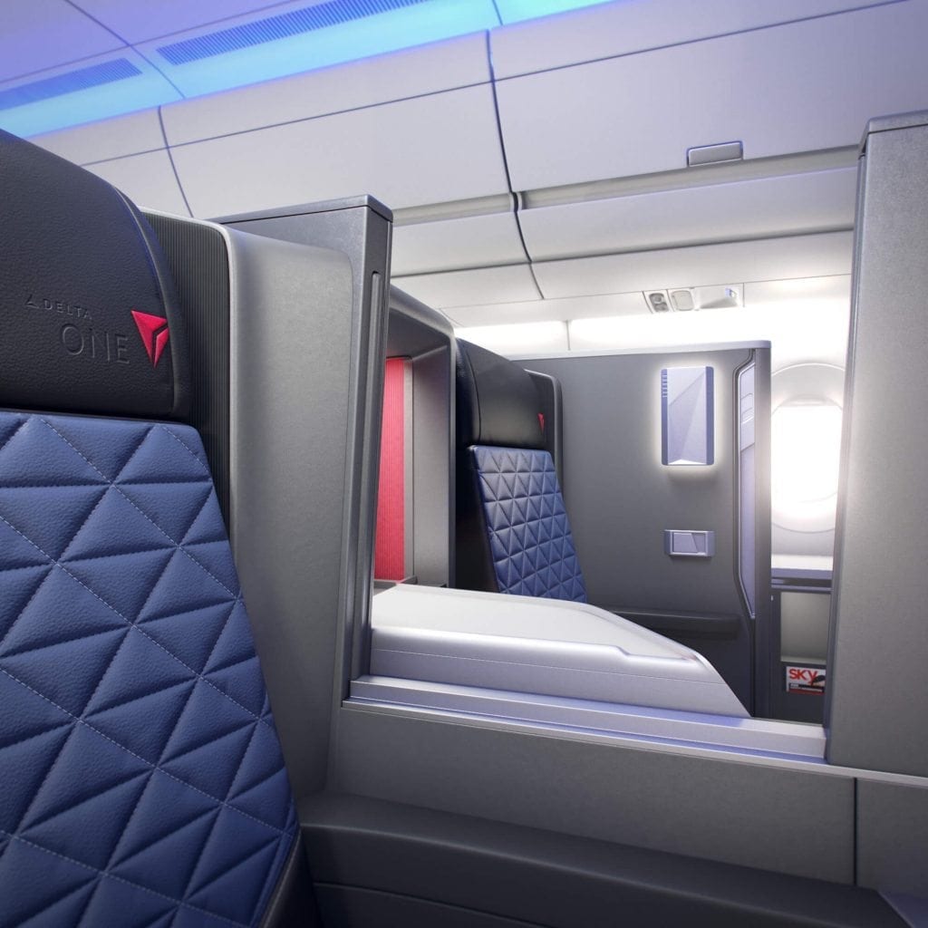 New Delta One Seats With Doors - Sky Suites
